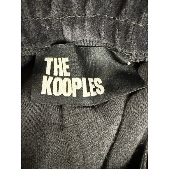 THE KOOPLES Wide Leg Trouser Track Sweat Pant XS Black Velvet Pull On NWT‎ - Picture 7 of 14
